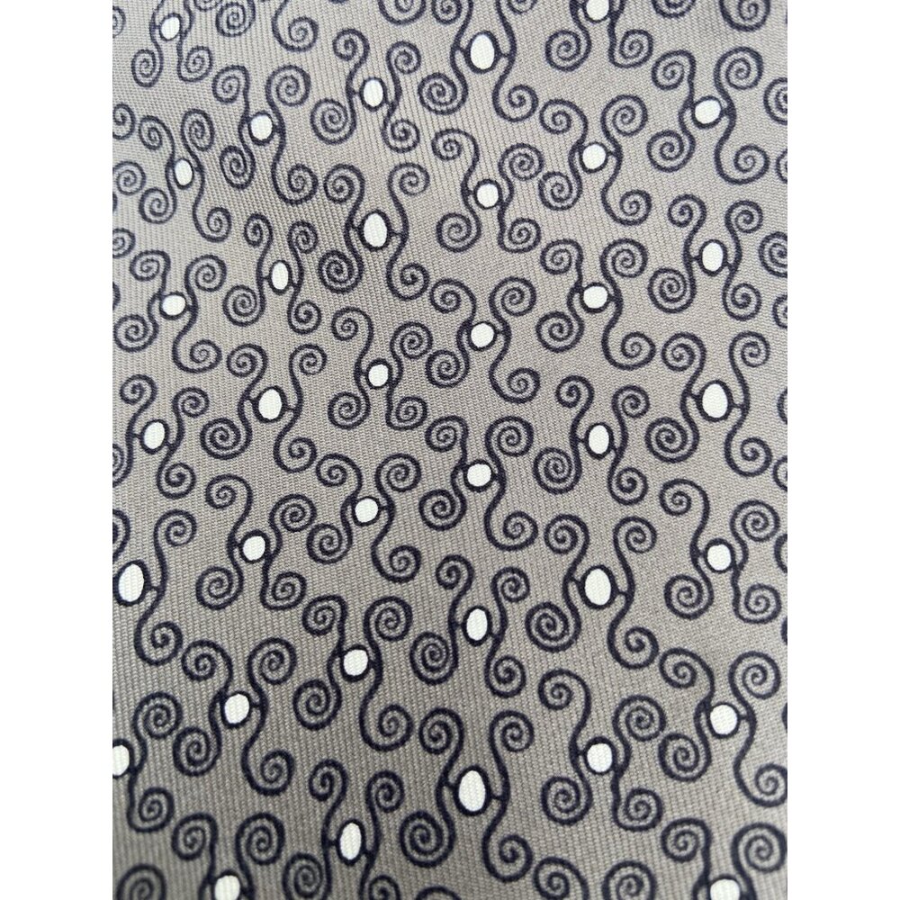 Hermès Necktie 100% Silk Tie Gray White H-Pattern Geometric Paris France EUC - Picture 2 of 8